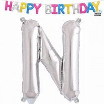 16IN AIR FILL LETTER N SILVER
