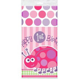 1ST B/DAY LADYBUG PLASTIC T/COVER