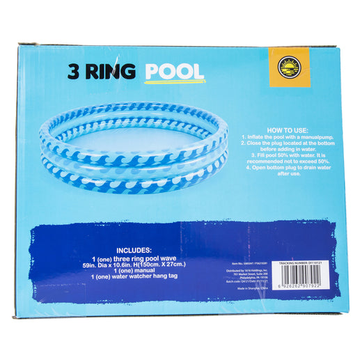 3 RING INFLATABLE POOL