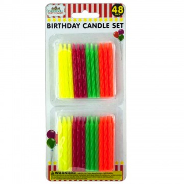 Colored Birthday Candles 48pk