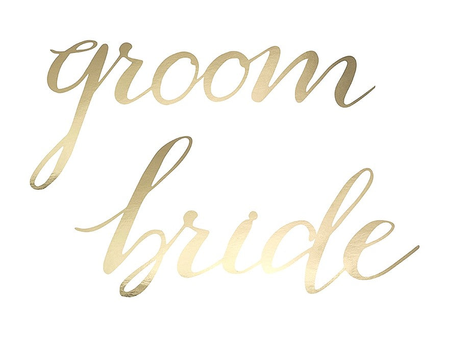 Bride & Groom Chair Signs