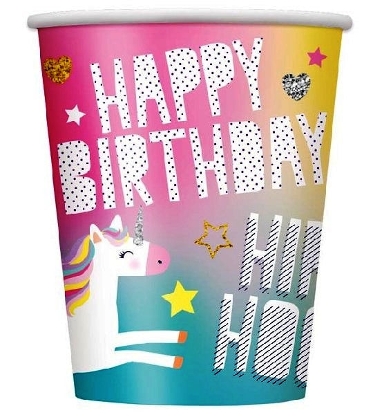 8pk Unicorn Cups