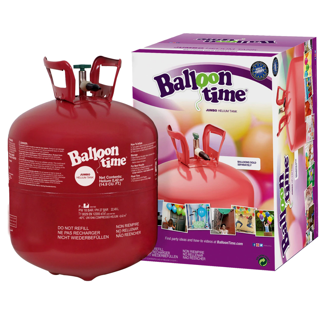 DISPOSABLE BALLOON GAS