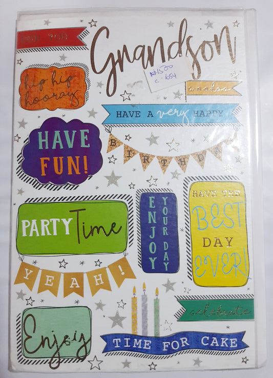 GRANDSON BIRTHDAY CARD