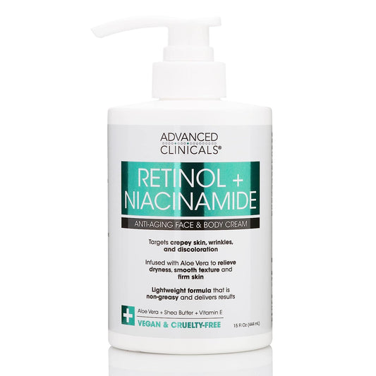 ADVANCED CLINICALS RETINOL AND NIACINAMIDE FACE & BODY CREAM