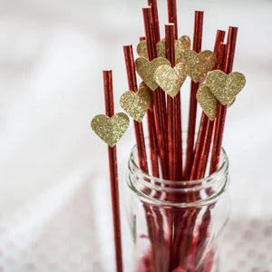 VALENTINE PAPER STRAWS