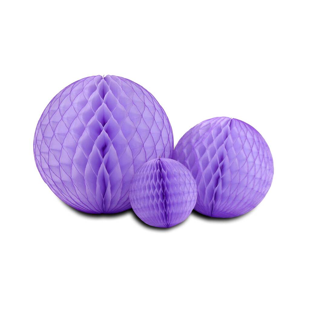 PURPLE HONEYCOMB BALL