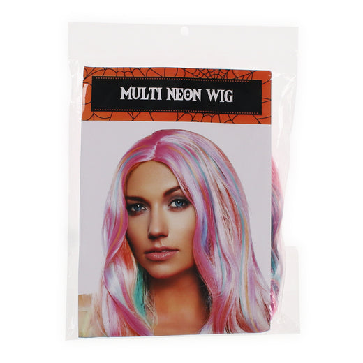 MULTICOLOR NEON COSTUME WIG