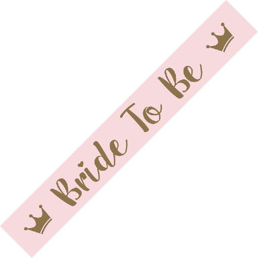 PINK BRIDE TO BE SASH