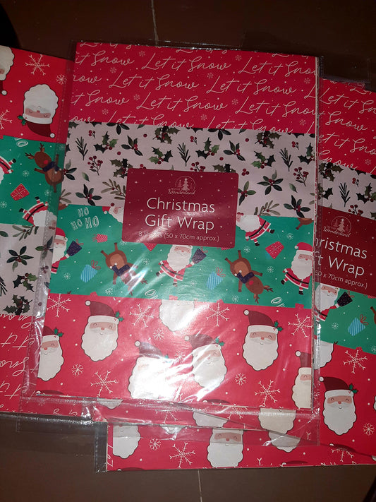 Christmas Wrapping Paper. 8PK