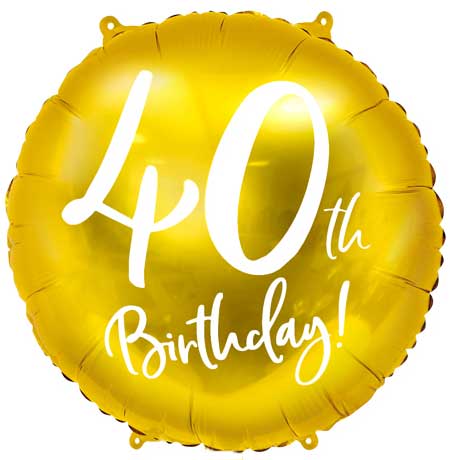 40th Birthday Gold Foil