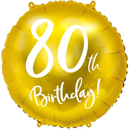 80th Birthday Gold Foil