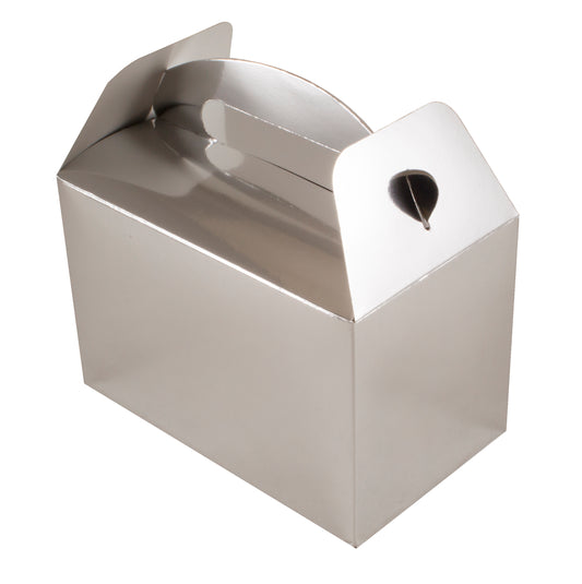 METALLIC SILVER TREAT BOXES