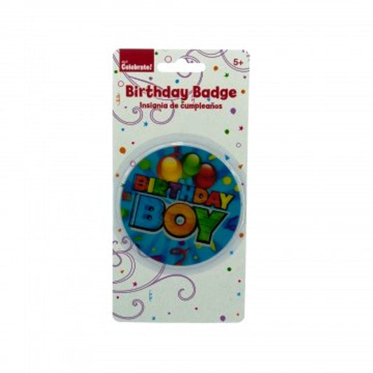 Holographic Birthday Boy Badge