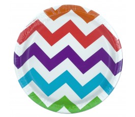 Rainbow Chevron Plates