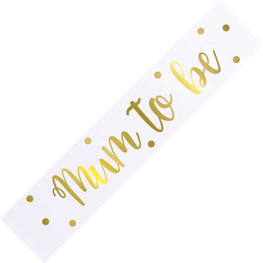 Gold Foil Mum to Be Sash