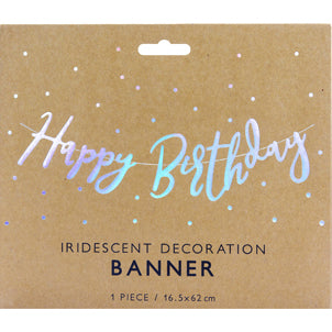 IRIDESCENT HAPPY BIRTHDAY BANNER