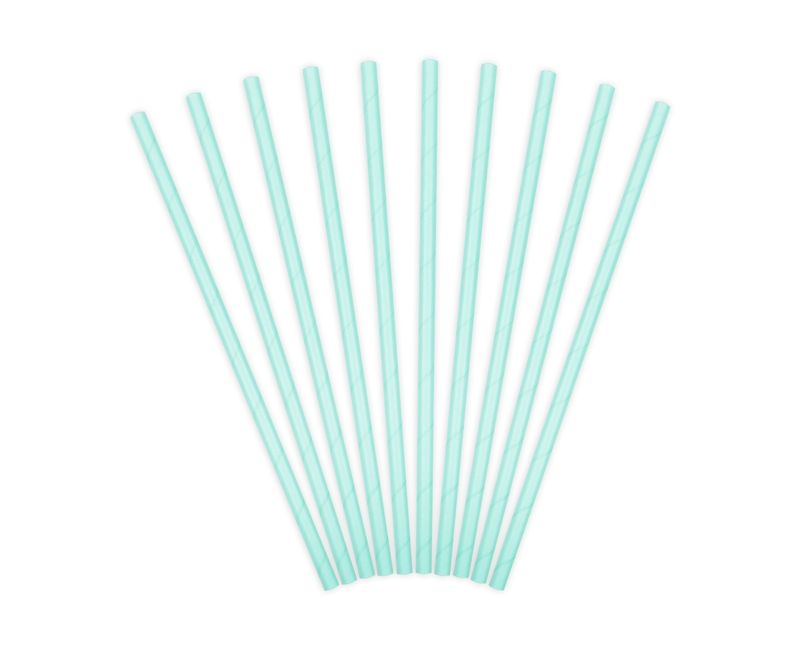Sky Blue Paper Straws