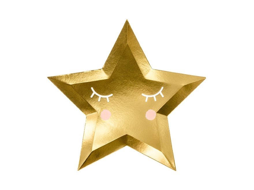 Eyes n' Blushes Gold Star Plates