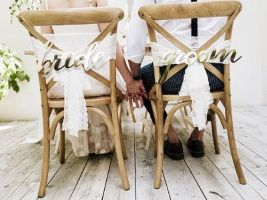 Bride & Groom Chair Signs