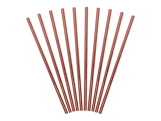 Rose Gold Paper Straws