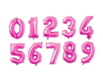 PARTYDECO PINK NUMBER FOIL