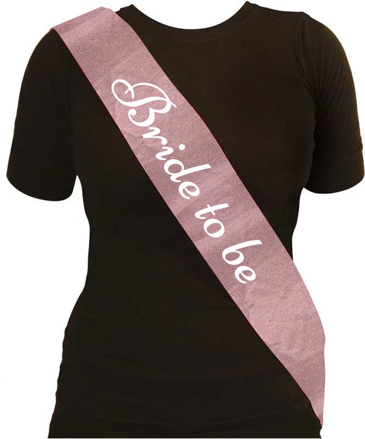 GOLD GLITTER BRIDE TO BE SASH