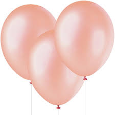 12" Rose Gold Latex Balloons