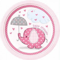 Umbrellaphants Pink Plates