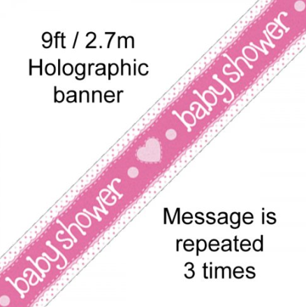 Baby Shower Pink Banner