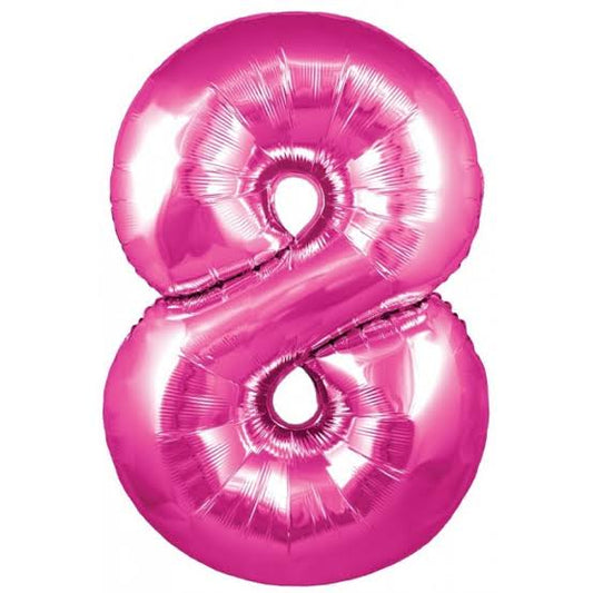 26'' PINK NUMBER 8 FOIL