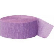 81ft Crepe Streamers Lavendar