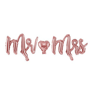 Mr & Mrs Rose Gold Foil Balloon