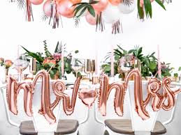 Mr & Mrs Rose Gold Foil Balloon