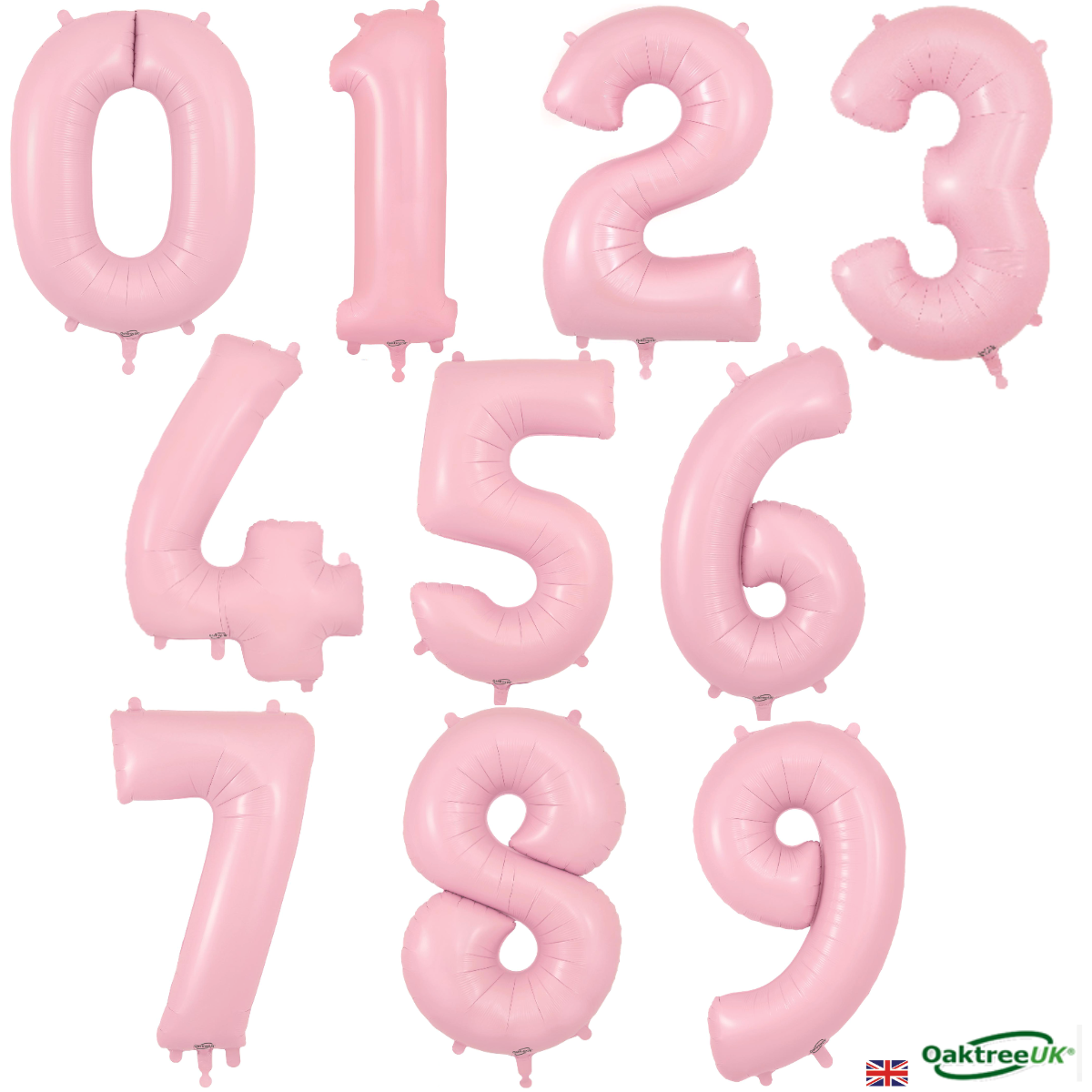 OAKTREE 34" MATTE PINK NUMBER FOIL