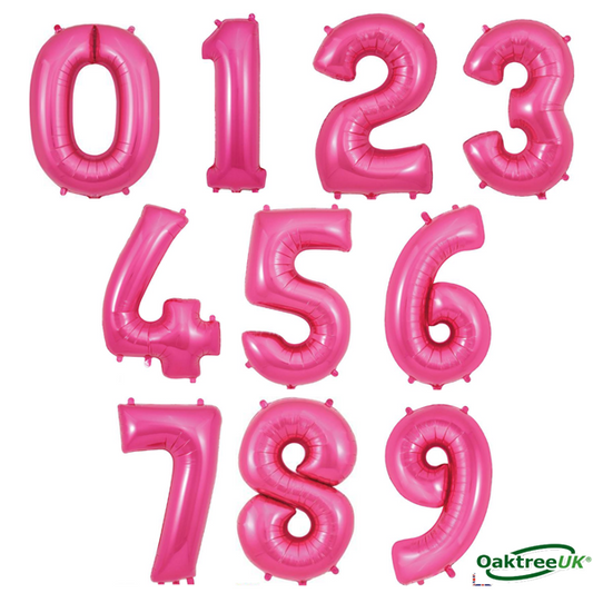 OAKTREE 34" PINK NUMBER FOIL