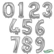 OAKTREE 34" SILVER NUMBER FOIL