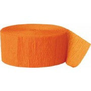 81ft Crepe Streamers ORANGE