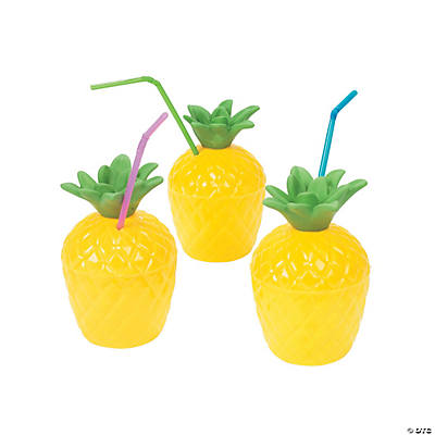 PINEAPPLE PLASTIC CUPS