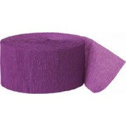 81ft Crepe Streamers Purple